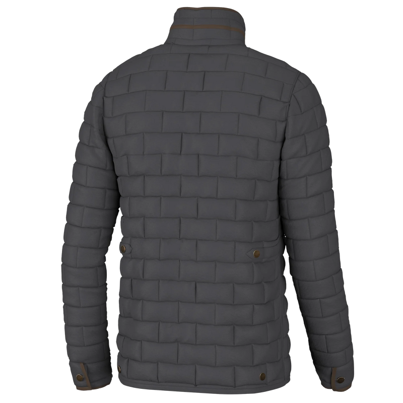 Brick Quilted Jacket- Charcoal