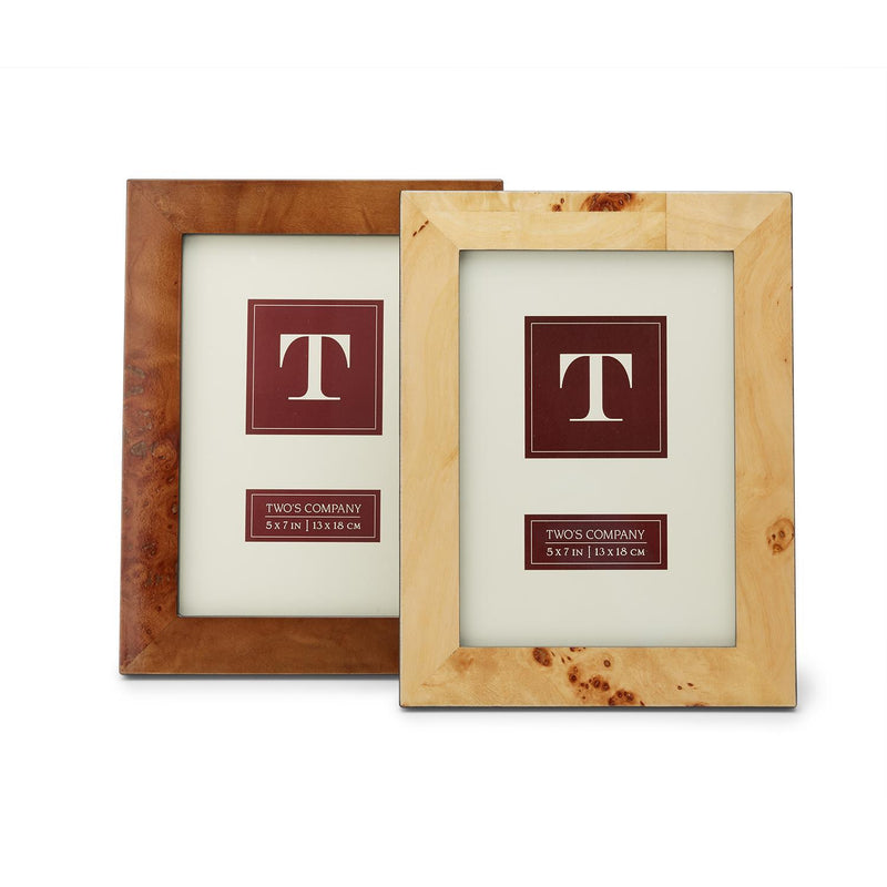 Burled Wood Frame, 5x7 - Two Colors