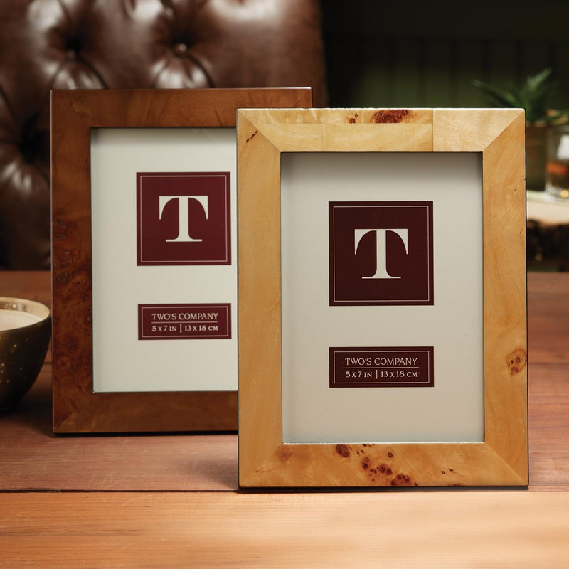 Burled Wood Frame, 5x7 - Two Colors