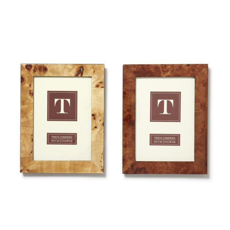 Burled Wood Frame, 5x7 - Two Colors