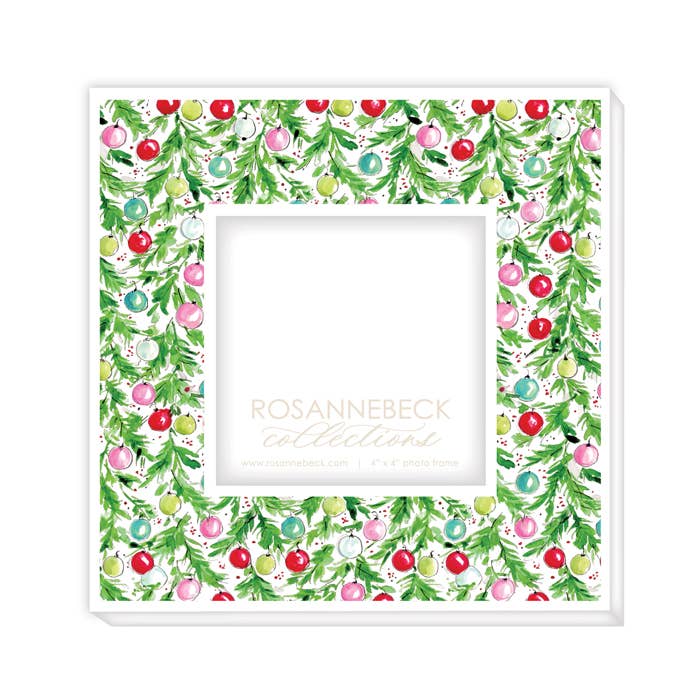 4x4 Frame - Handpainted Colorful Ornaments