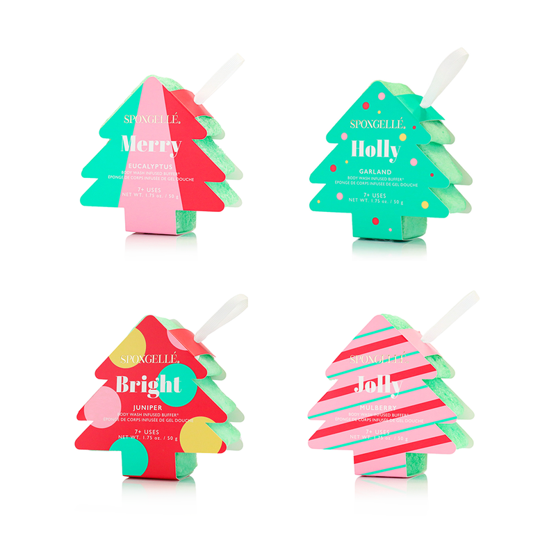 Holiday Tree Infused Body Wash Buffer, 4 Fragrances to Choose