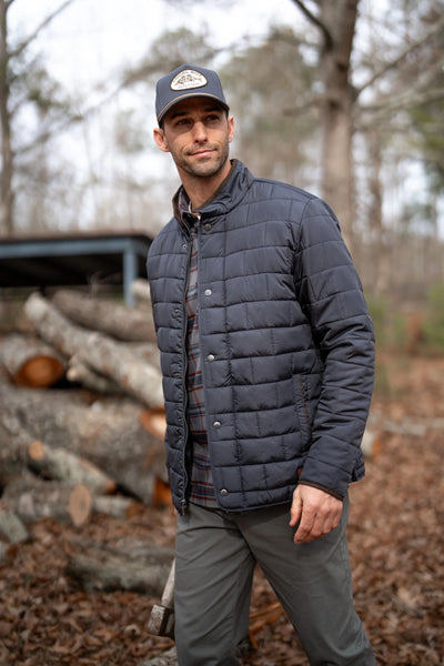 Brick Quilted Jacket- Charcoal