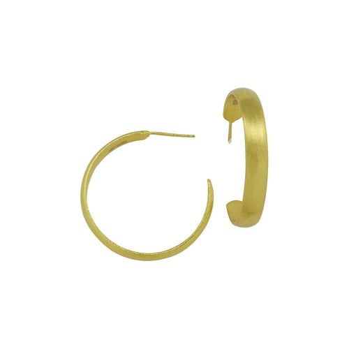 Salma Small Round Concave Hoop Earrings