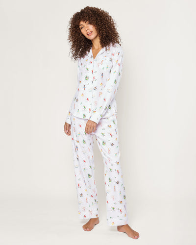 Women's Twill Pajama Set in 12 Days of Christmas