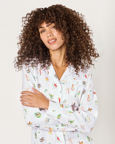 Women's Twill Pajama Set in 12 Days of Christmas