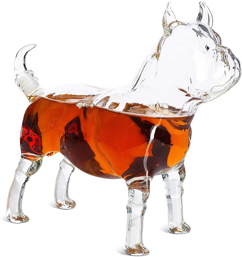 French Bull Dog - Pug Animal Whiskey and Wine Decanter