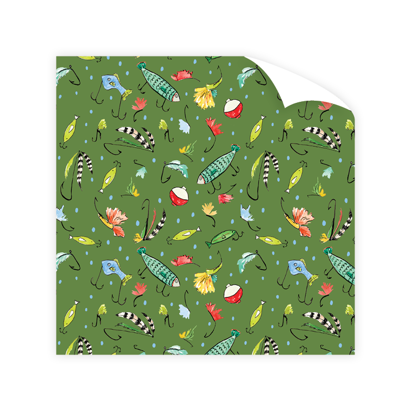 Festive Fishing Wrapping Paper