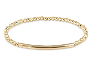 Classic Gold 3mm Bead Bracelet - Bliss Bar Smooth