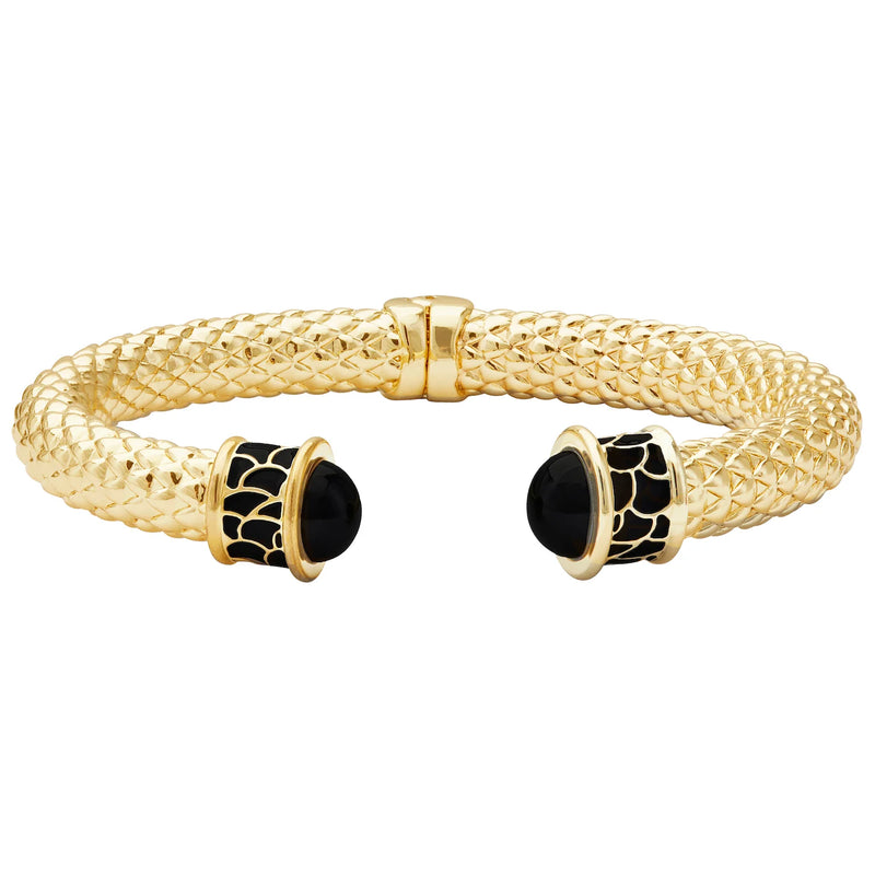 Minoan Torque Black & Gold Bangle