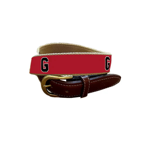 Block G Ribbon Belt- Red