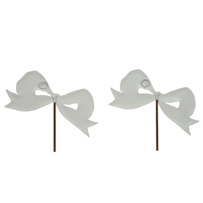 Beck's Red & Green Bows, Set of 2 Stakes/Hangers