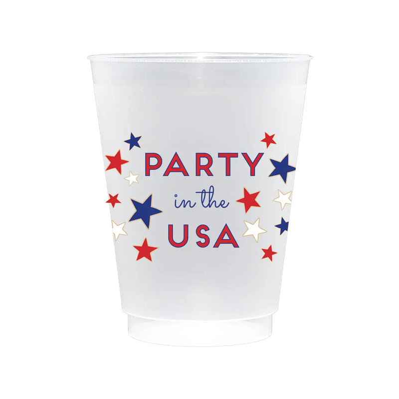 Americana Shatterproof Frost Flex Plastic Cups- set of 10