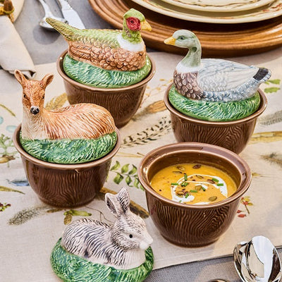 Forest Walk Bowl with Lid, Multi Animals