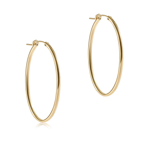 Oval Gold 2" Hoop- Smooth