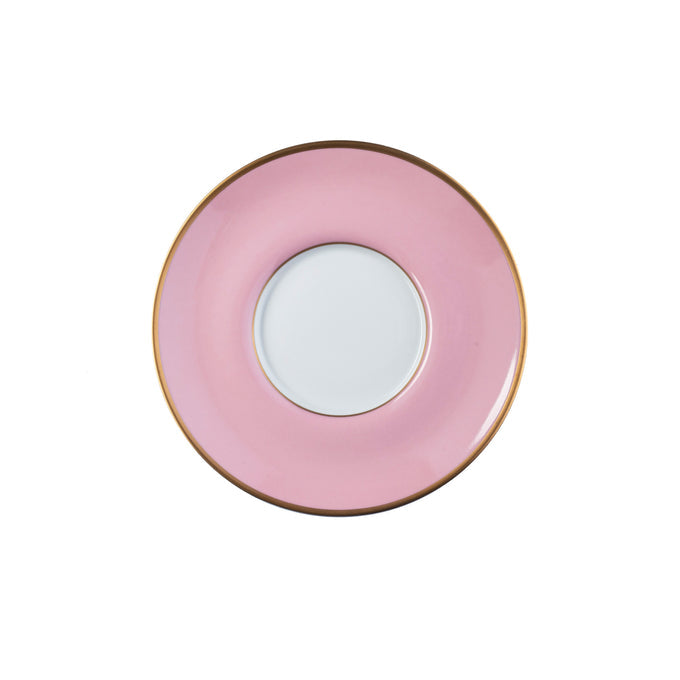 ColorSheen Pink & Gold Saucer, Ultra-White