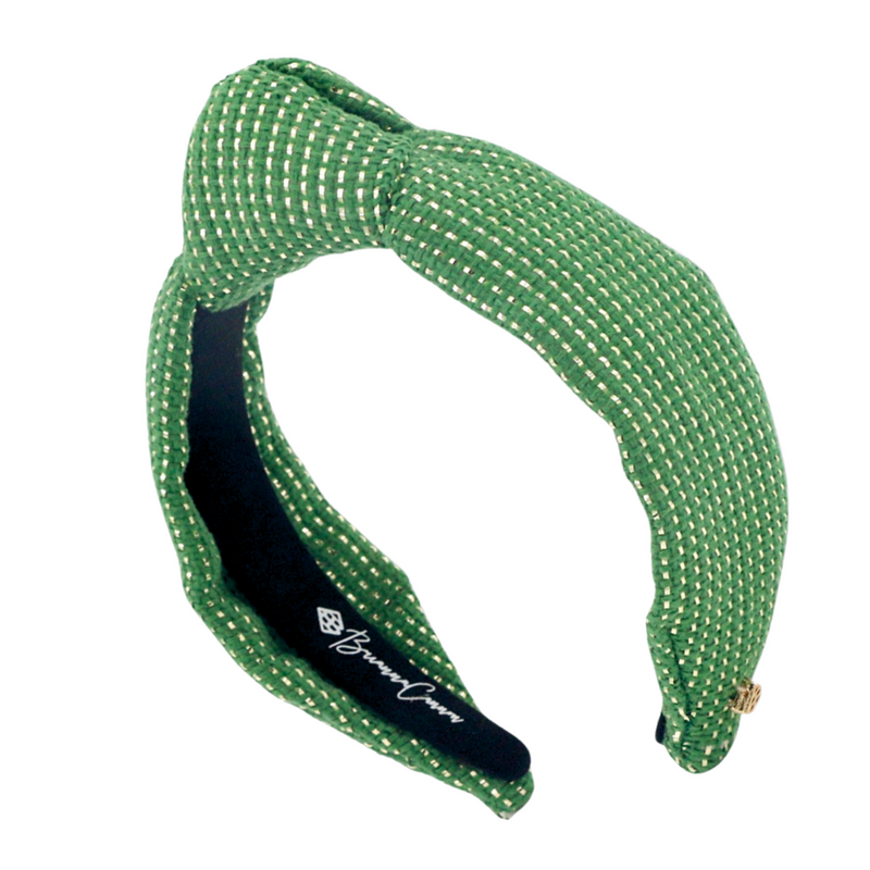 Tweed & Gold Headband, Green