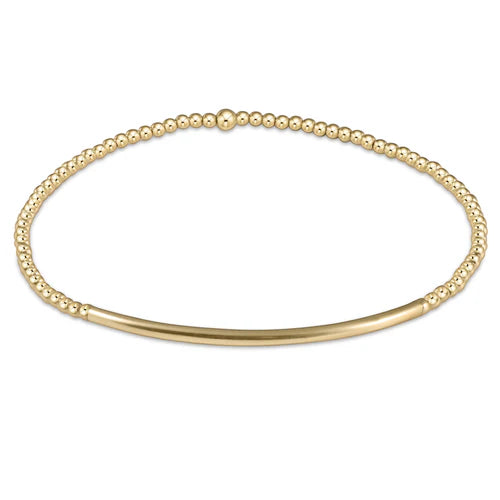 Classic Gold 2mm Bead Bracelet- Bliss Bar Gold