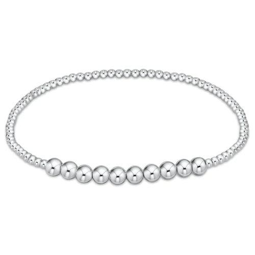 Classic Sterling Beaded Bliss 2mm Bead Bracelet- 4mm Sterling