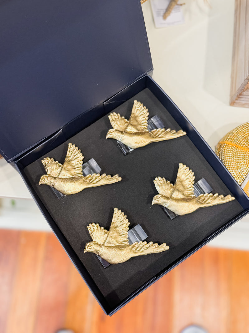Pheasant Napkin Rings, Set of 4