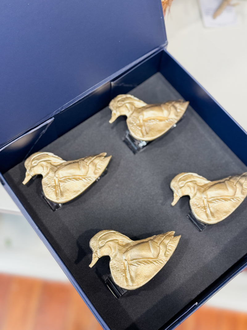 Wood Duck Napkin Rings, Set of 4