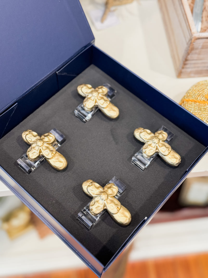 Cross Napkin Rings, Set of 4