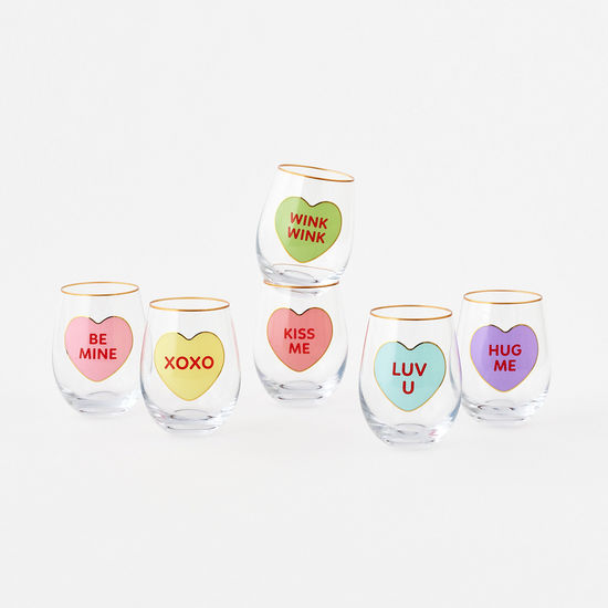 Conversation Heart Wine Tumbler, Sold Separately