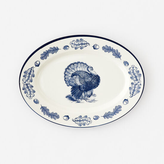 Turkey "Enamel" Oval Platter- Melamine