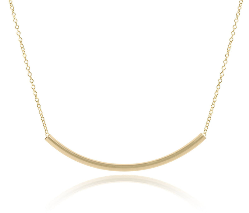 16" Necklace Gold - Bliss Bar Smooth