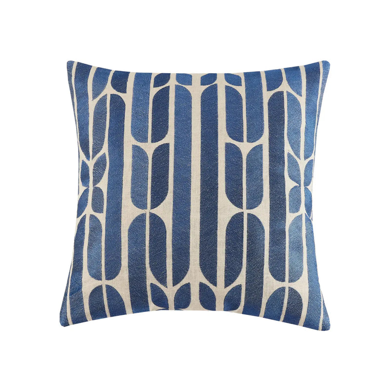 Palmdale Blue Embroidered Pillow