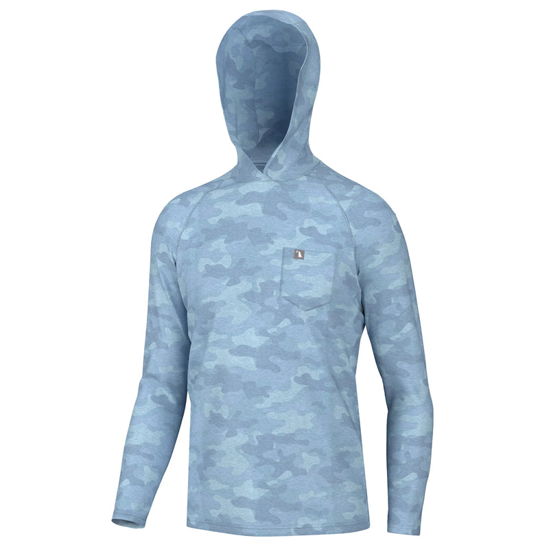 Heather-Blend Hoodie- Light Blue Camo