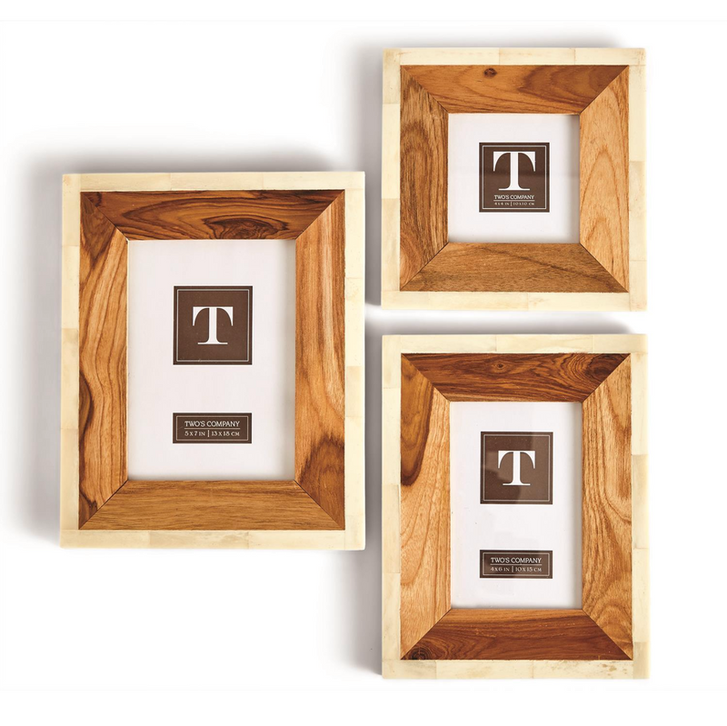 Bone & Wood Photo Frame