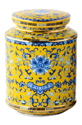 Handpainted Porcelain Canister