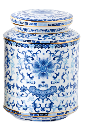 Handpainted Porcelain Canister