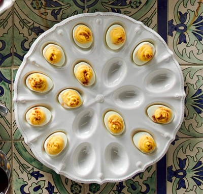 Berry & Thread Deviled Egg Platter - Whitewash