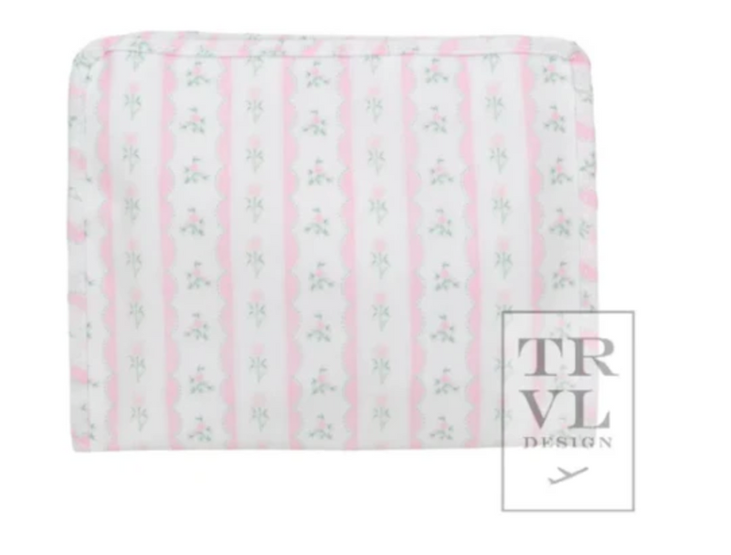 Roadie Large- Ribbon Floral Pink