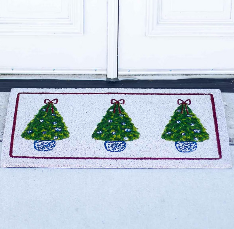 Christmas Tree Topiary Coir Doormat