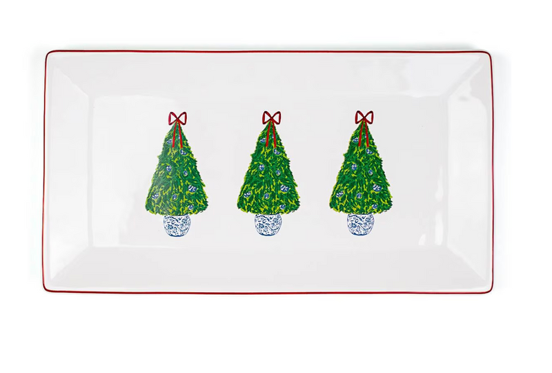 Grand Christmas Tree Rectangle Platter