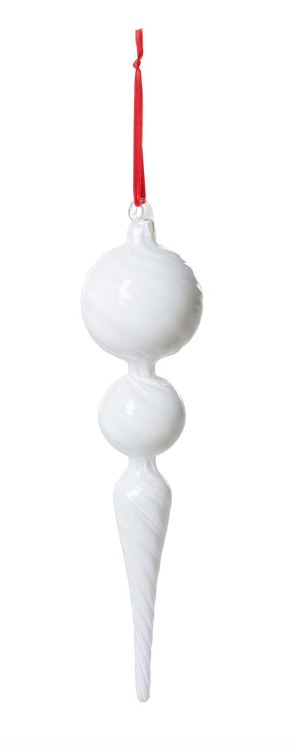 Milky Way Swirl Glass Finial Ornament