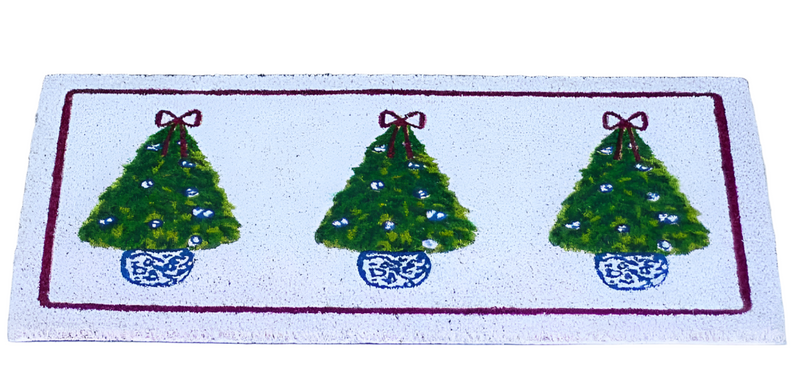 Christmas Tree Topiary Coir Doormat