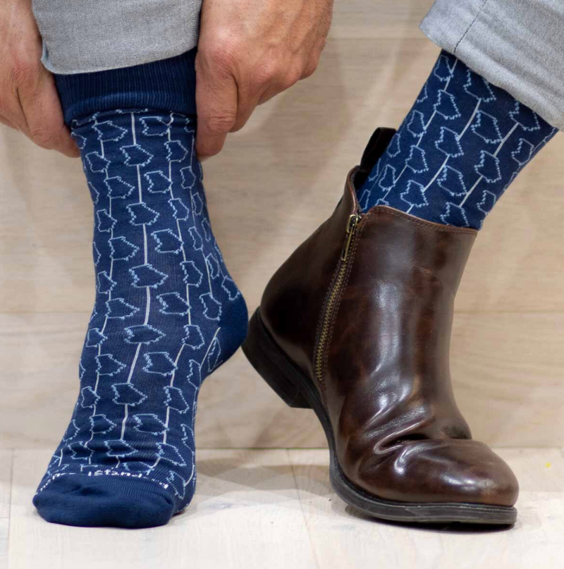 Georgia Socks- Navy