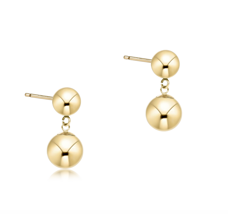 Classic 10mm Ball Drop Stud - Gold