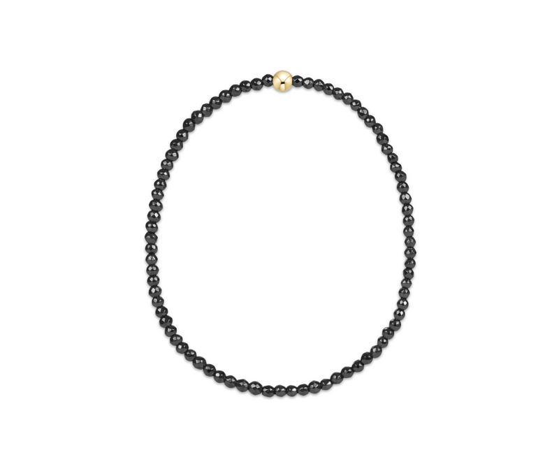 EXTENDS Faceted Hematite 2mm Bead Bracelet