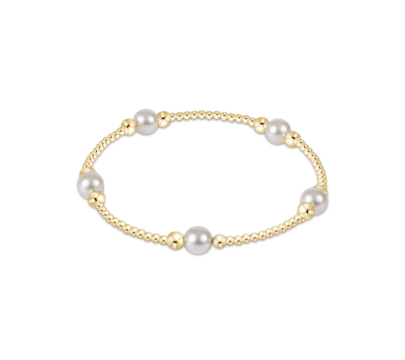 Purpose Pearl 6mm Bead Bracelet - Gold