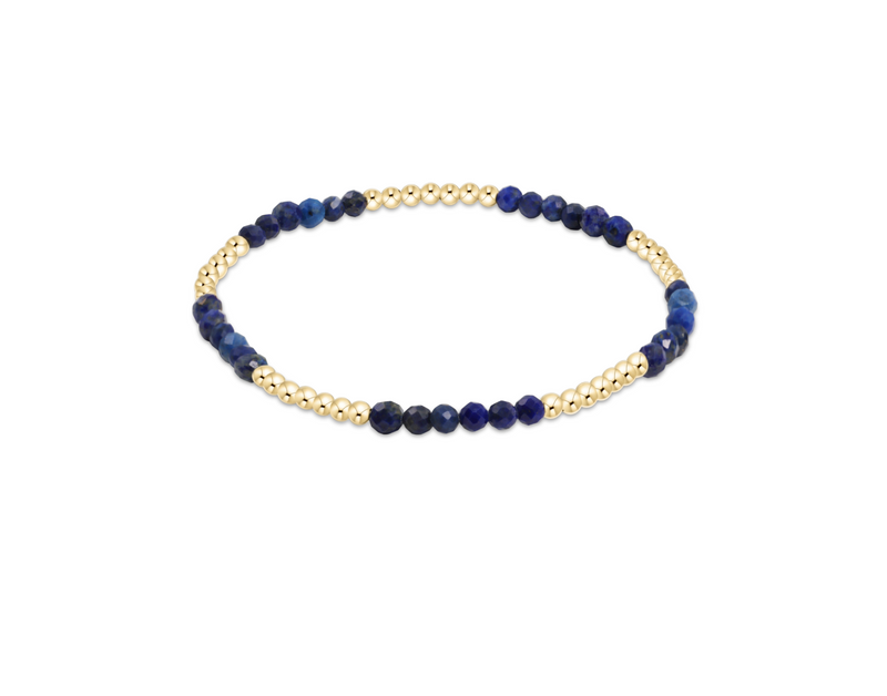 Blissful Pattern 2.5mm Bead Bracelet - Lapis