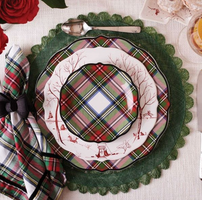 Stewart Tartan Cocktail Plate