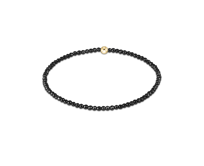 Faceted Hematite 2mm Bead Bracelet