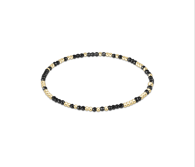 Hope Unwritten Faceted Hematite 2mm Bead Bracelet