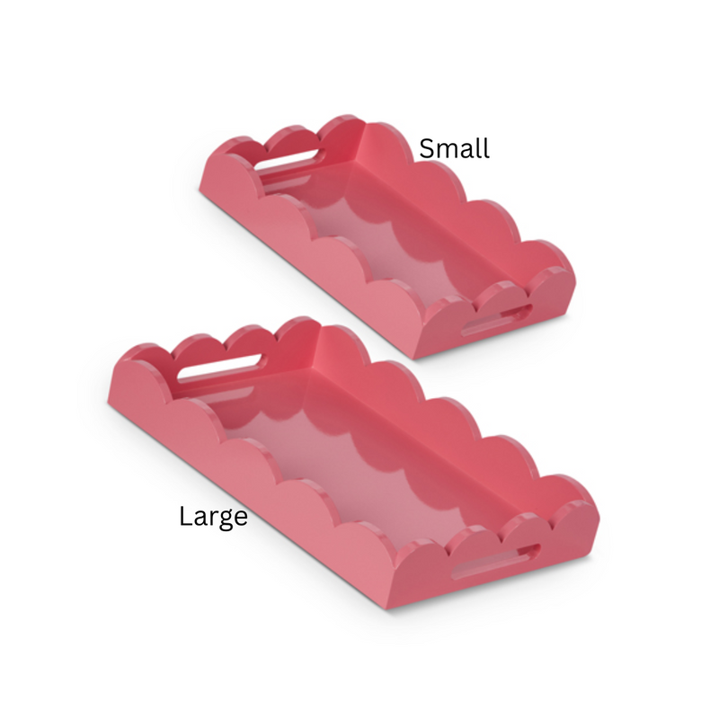 Bubblegum Scalloped Trays