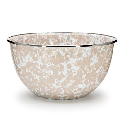 Taupe Swirl Large Salad Bowl